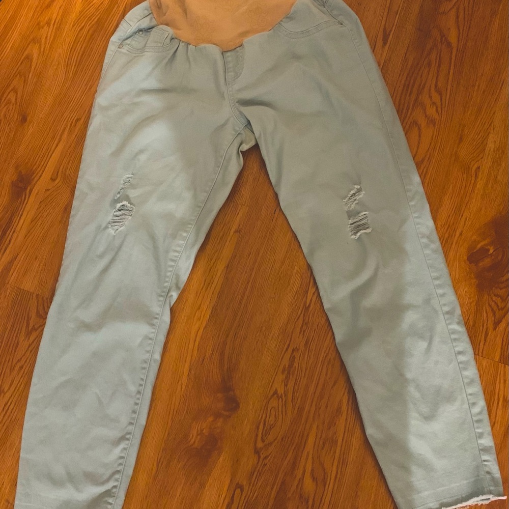 Jessica simpson maternity jeans- baby blue
